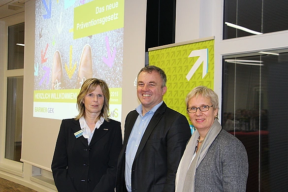 Mit Heike Sander, BARMER GEK Niedersachsen / Bremen und Thomas Altgeld, Landesvereinigung für Gesundheit, Akademie für Sozialmedizin