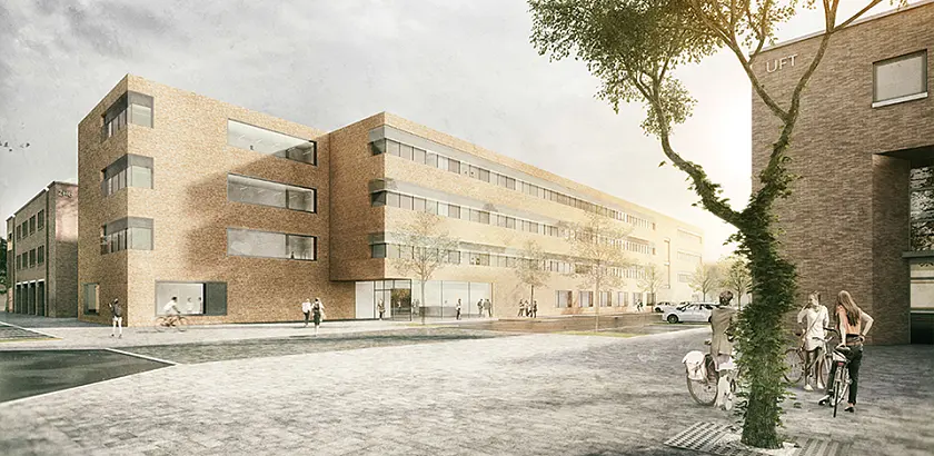 Ansicht / Eingang Leobener Straße / James-Watt-Straße