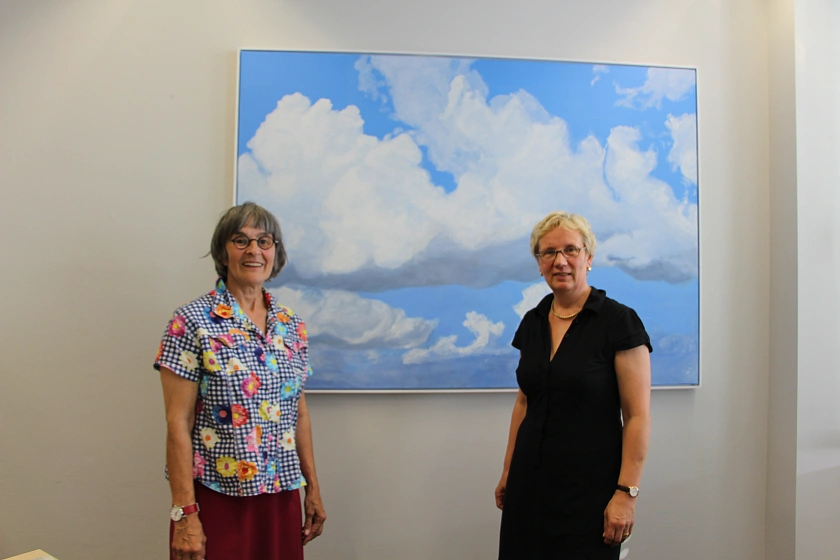 Künstlerin Malu Thören und Senatorin Prof. Dr. Eva Quante-Brandt