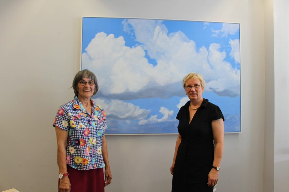 Künstlerin Malu Thören und Senatorin Prof. Dr. Eva Quante-Brandt