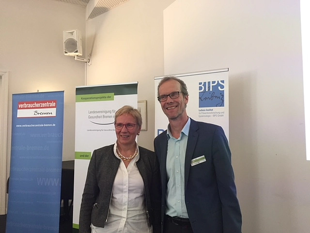 Senatorin Quante-Brandt und Prof. Dr. med. Hajo Zeeb, BIPS