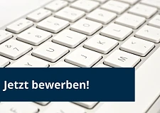 Man sieht eine Tastatur mit der Taste jetzt bewerben.