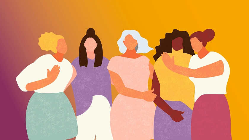 Es werden Frauen aus unterschiedlichen Nationen abgebildet.