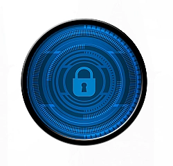 Es ist ein Kreis mit Schloss zu sehen.