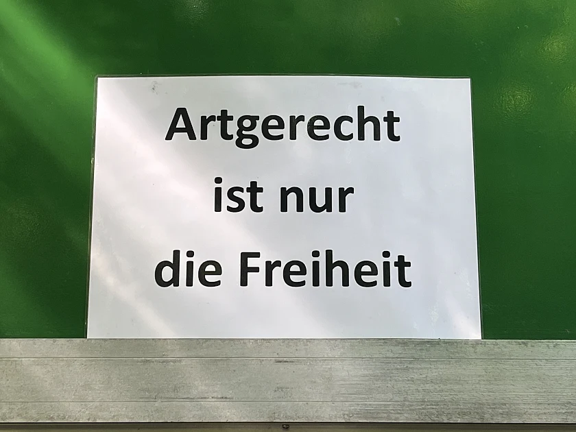 Artgerecht ist nur die Freiheit