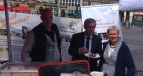 Bild von Bürgermeister Carsten Sieling am Stand von Slow Food Bremen e.V.