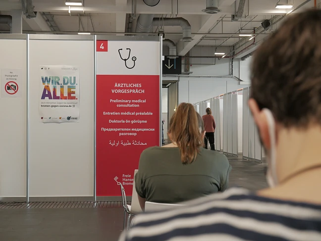 Blick ins Impfzentrum Bremen