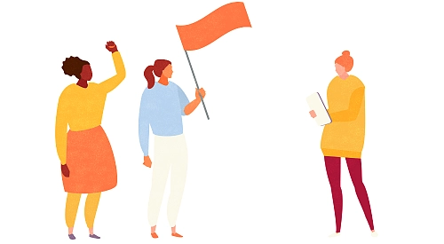 Bettina Wilhelm (Landesfrauenbeauftragte Bremen), Dr. Monika Hauser (medica mondiale), Senatorin Claudia Bernhard