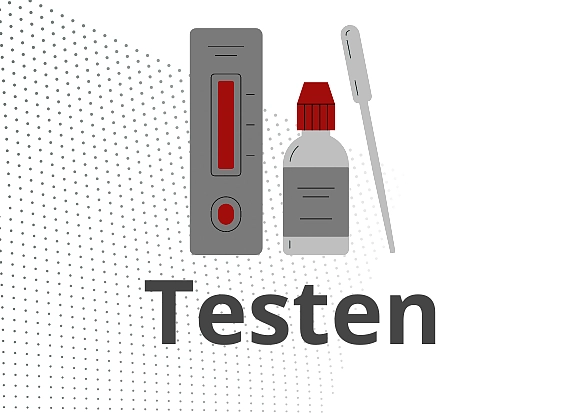 Es sind die Testmaterialien abgebildet.